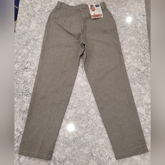 NWT Vintage Lee Riders Houndstooth High Waisted Slacks Black Grey 8 - Picture 4 of 11
